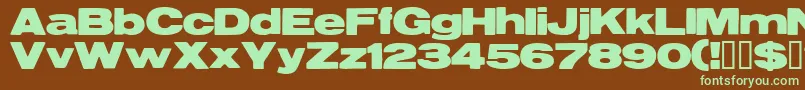 Reservoirgrunge Font – Green Fonts on Brown Background