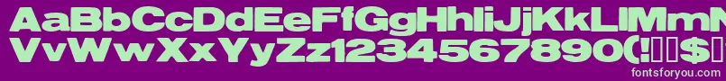 Reservoirgrunge Font – Green Fonts on Purple Background