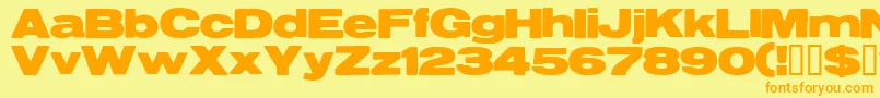 Reservoirgrunge Font – Orange Fonts on Yellow Background