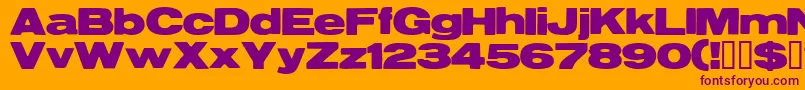 Reservoirgrunge Font – Purple Fonts on Orange Background