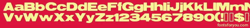 Reservoirgrunge Font – Yellow Fonts on Red Background