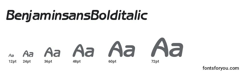 BenjaminsansBolditalic Font Sizes