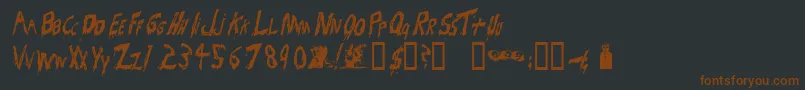 Bloodsuckers Font – Brown Fonts on Black Background