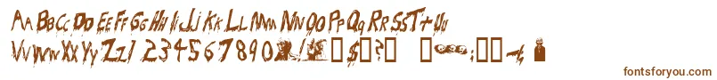 Bloodsuckers Font – Brown Fonts on White Background