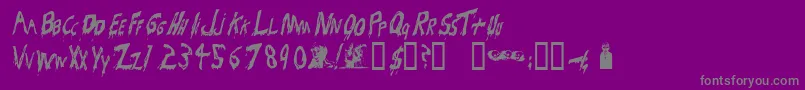 Bloodsuckers Font – Gray Fonts on Purple Background