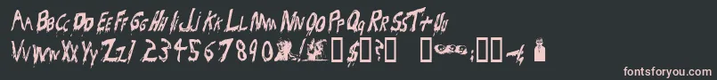 Bloodsuckers Font – Pink Fonts on Black Background