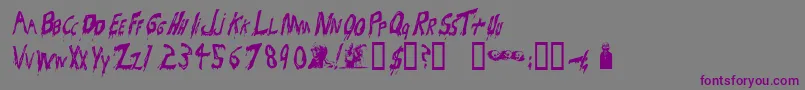 Bloodsuckers Font – Purple Fonts on Gray Background