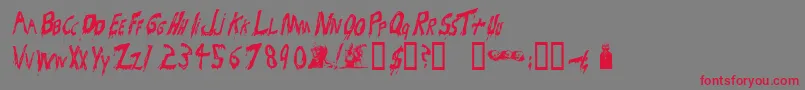 Bloodsuckers Font – Red Fonts on Gray Background