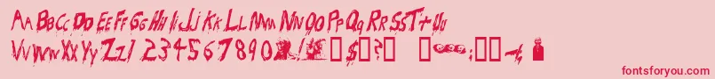 Bloodsuckers Font – Red Fonts on Pink Background