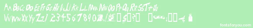 Bloodsuckers Font – White Fonts on Green Background