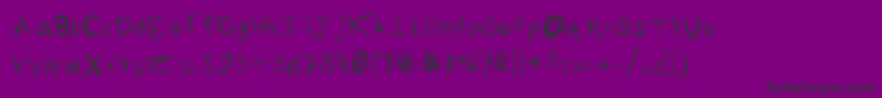 TheTypingOfAMadman-Schriftart – Schwarze Schriften auf violettem Hintergrund