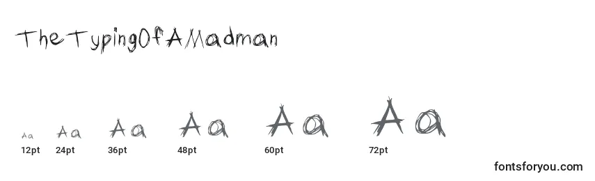 Размеры шрифта TheTypingOfAMadman