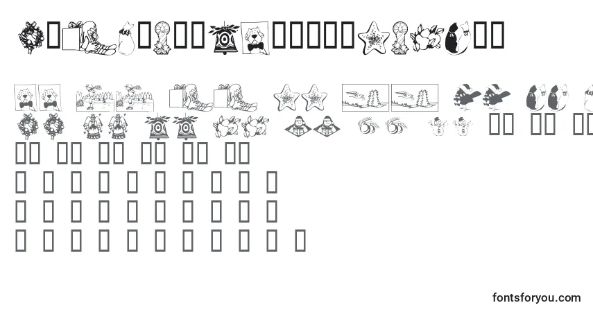 A fonte KrChristmas2002Dings5 – alfabeto, números, caracteres especiais