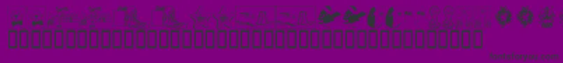 KrChristmas2002Dings5 Font – Black Fonts on Purple Background