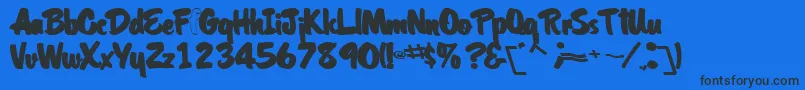 Шрифт CoolhandlukeBold – чёрные шрифты на синем фоне