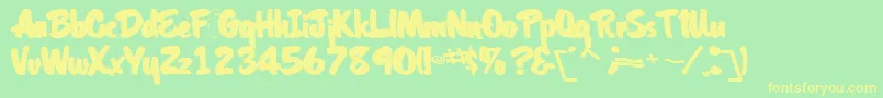 CoolhandlukeBold Font – Yellow Fonts on Green Background