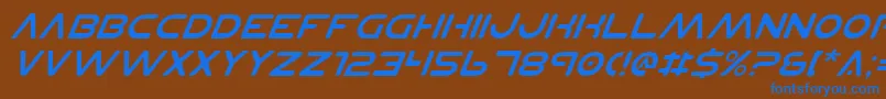 Planetnsv2i Font – Blue Fonts on Brown Background