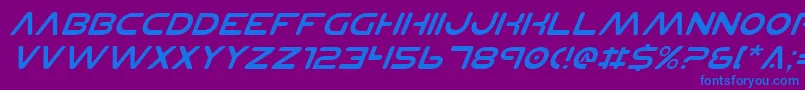 Planetnsv2i Font – Blue Fonts on Purple Background