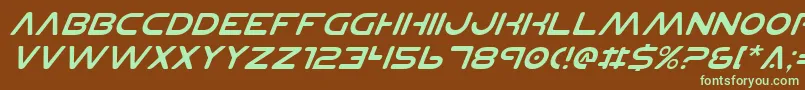 Planetnsv2i Font – Green Fonts on Brown Background