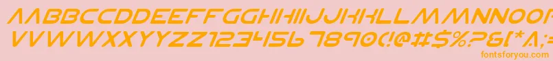 Planetnsv2i Font – Orange Fonts on Pink Background