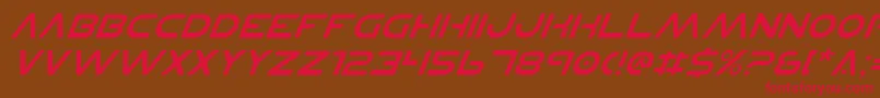 Planetnsv2i Font – Red Fonts on Brown Background