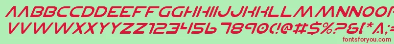 Planetnsv2i Font – Red Fonts on Green Background