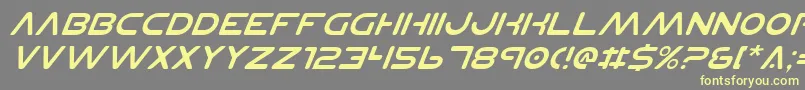 Planetnsv2i Font – Yellow Fonts on Gray Background