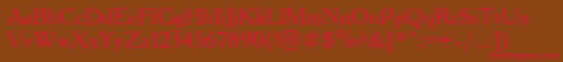 AAdemy Font – Red Fonts on Brown Background