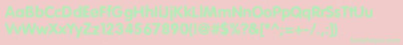 Fonte VagBold – fontes verdes em um fundo rosa
