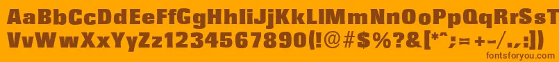 RochesterserialBlackRegular Font – Brown Fonts on Orange Background