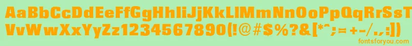 RochesterserialBlackRegular Font – Orange Fonts on Green Background