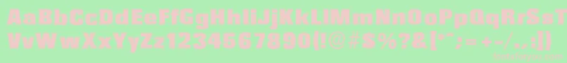 RochesterserialBlackRegular Font – Pink Fonts on Green Background