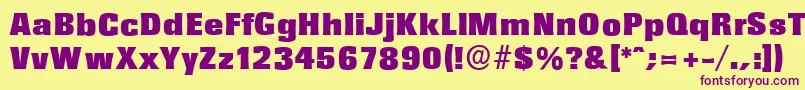 Police RochesterserialBlackRegular – polices violettes sur fond jaune