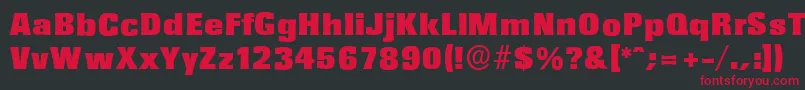 RochesterserialBlackRegular Font – Red Fonts on Black Background