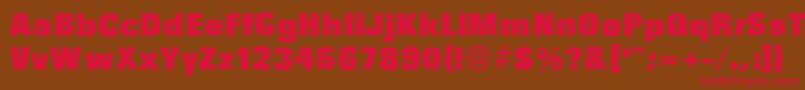 RochesterserialBlackRegular Font – Red Fonts on Brown Background