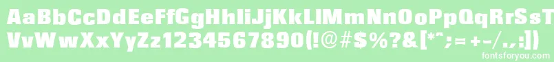 RochesterserialBlackRegular-Schriftart – Weiße Schriften auf grünem Hintergrund
