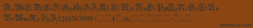 UechiGothic Font – Black Fonts on Brown Background