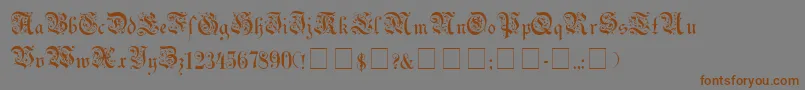 UechiGothic Font – Brown Fonts on Gray Background