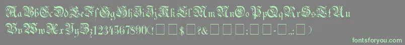 UechiGothic-fontti – vihreät fontit harmaalla taustalla