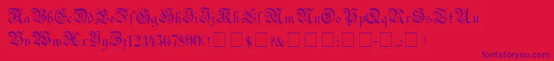 Fonte UechiGothic – fontes roxas em um fundo vermelho