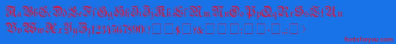 fuente UechiGothic – Fuentes Rojas Sobre Fondo Azul