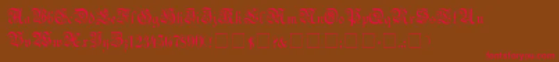 UechiGothic Font – Red Fonts on Brown Background