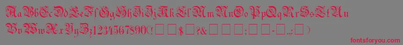 UechiGothic Font – Red Fonts on Gray Background