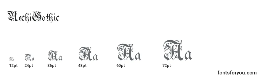 UechiGothic Font Sizes
