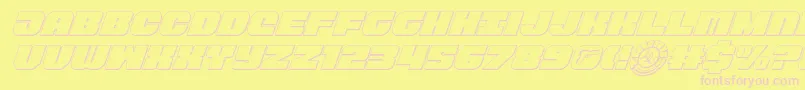 Tauro3Dital11 Font – Pink Fonts on Yellow Background