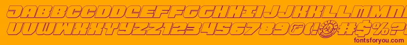 Tauro3Dital11 Font – Purple Fonts on Orange Background