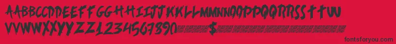 Alertnotice Font – Black Fonts on Red Background