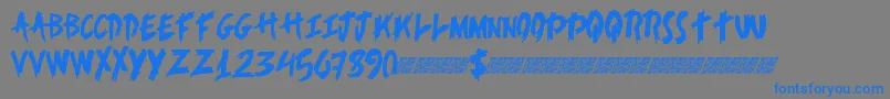 Alertnotice-Schriftart – Blaue Schriften auf grauem Hintergrund