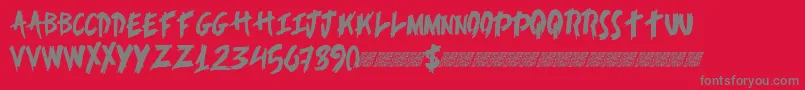 フォントAlertnotice – 赤い背景に灰色の文字