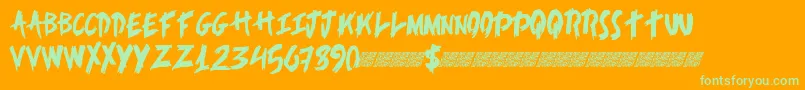 Weitere Informationen zur Alertnotice-Schriftart Alertnotice-Schriftart – Grüne Schriften auf orangefarbenem Hintergrund